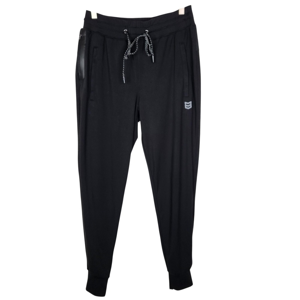 MTN OPS Jogger Pants Mens Medium Black Stretch Zip Pocket Athletic Running